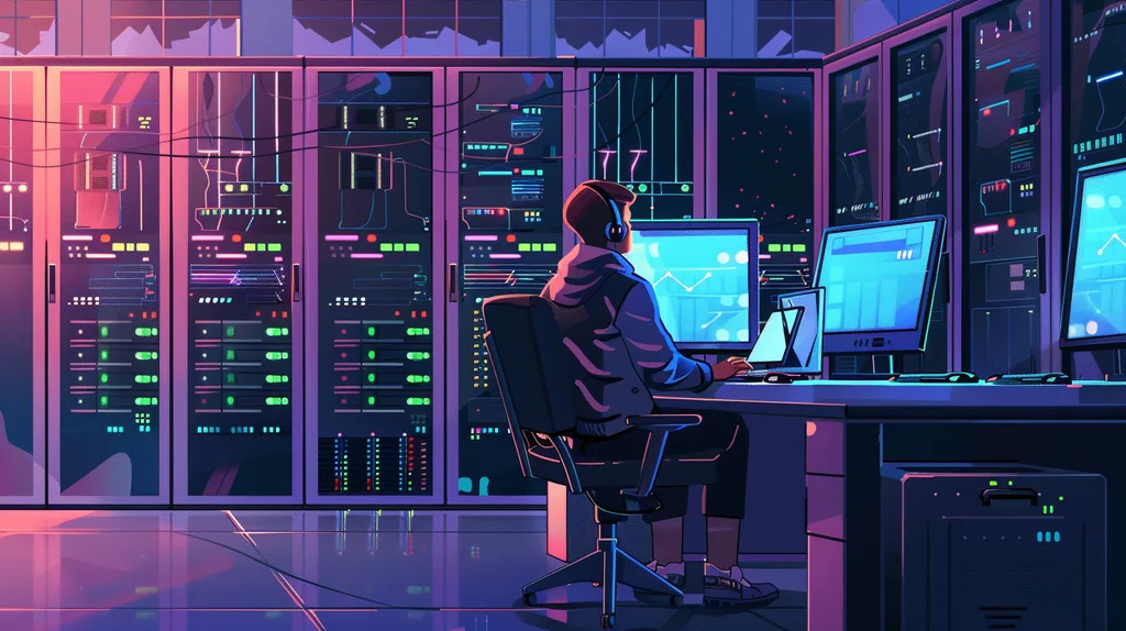 Fejlesztő a szerver-hálózat monitorozása közben, Windows Server aktiválása tananyaghoz.
