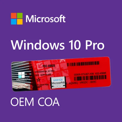 Windows 10 Pro COA matrica