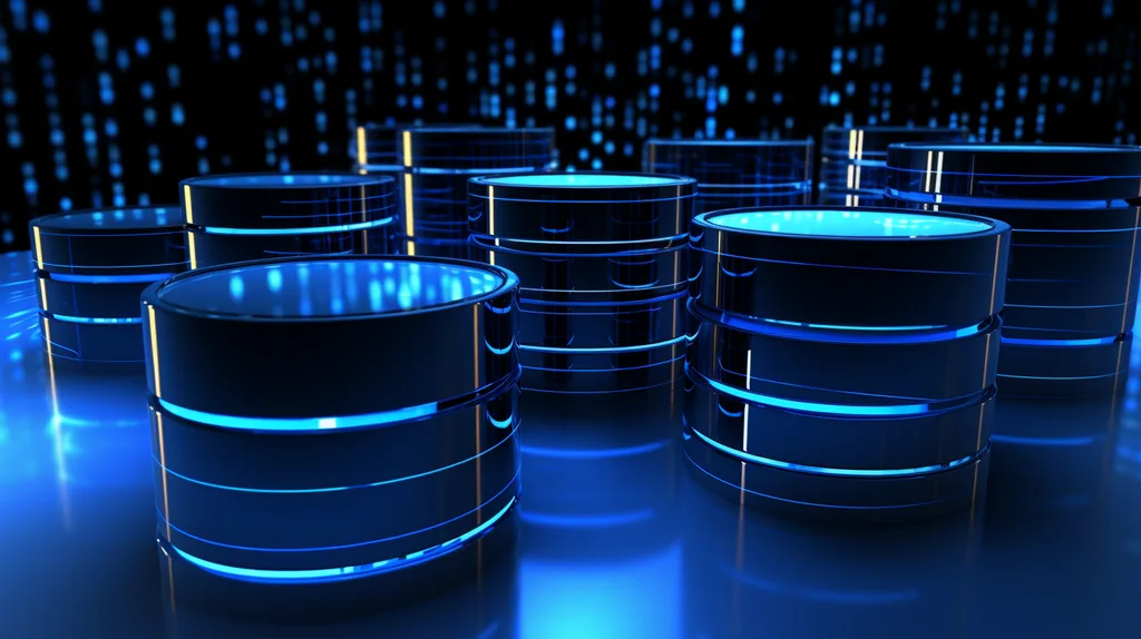 SQL Server 2022 Standard adatbázis szerverek kék megvilágítással, digitális háttérrel