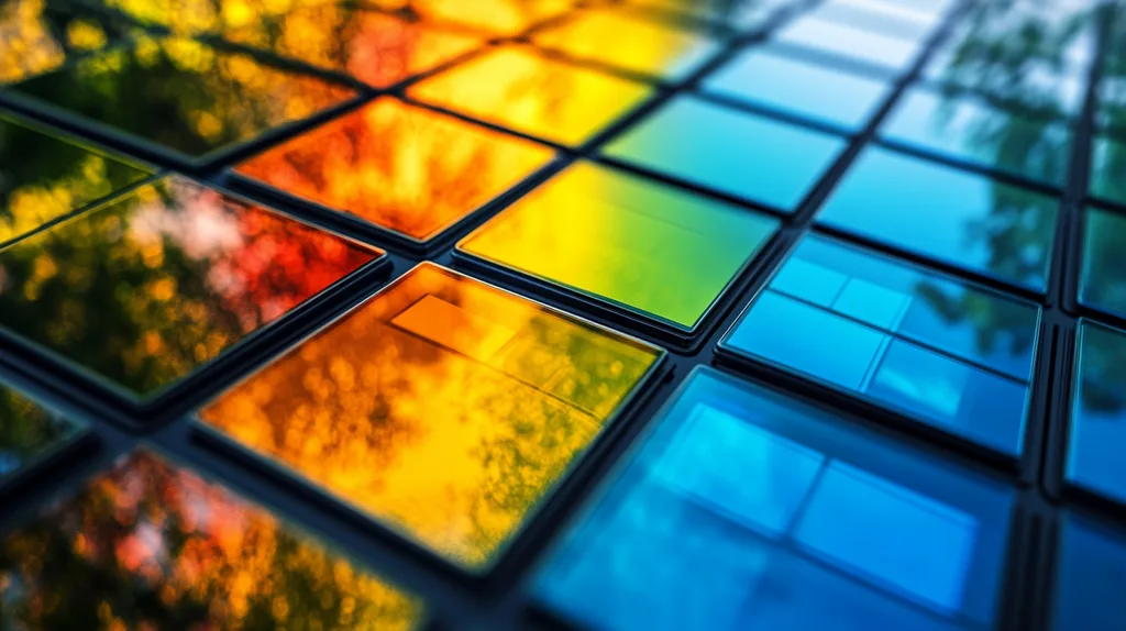 Színes mozaik mintázat, amely a Microsoft 365 alkalmazások felhő migrációját szimbolizálja.