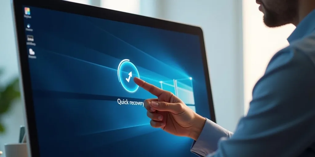 Windows 11 gyors helyreállítás funkció egy kattintással a rendszerhiba kijavításához.