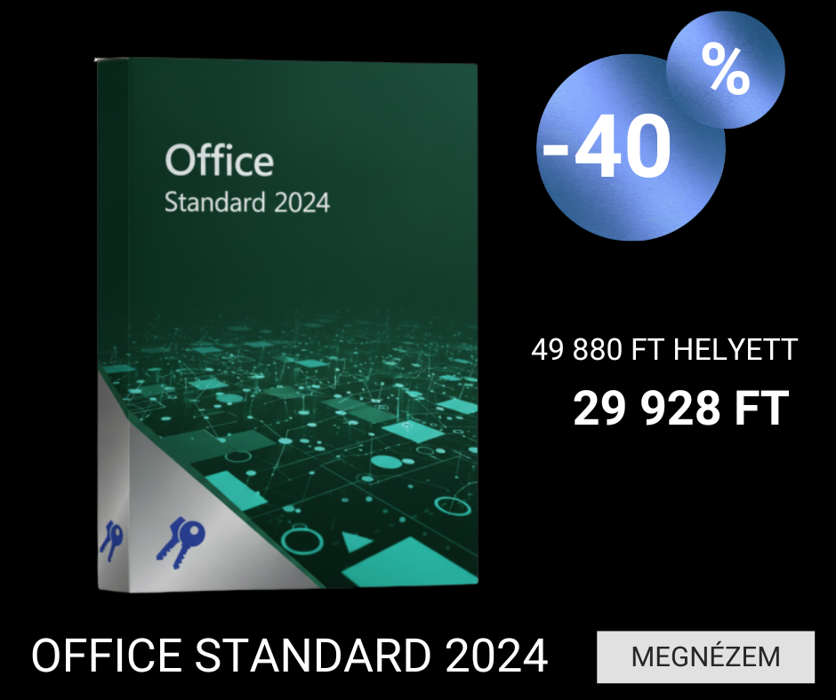 Office Standard 2024 szoftver 40% kedvezménnyel, 29 928 Ft-ért a SoftDirect webáruházban.