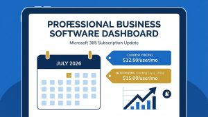 Microsoft 365 áremelés bejelentése: július 2026-tól 12,50-ről 15,00 dollárra emelkedik az havi díj.