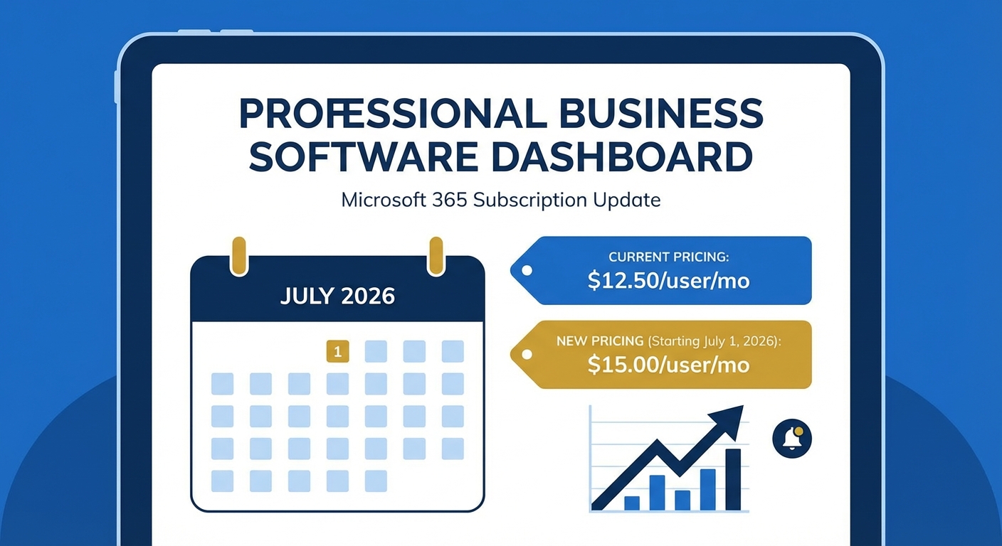Microsoft 365 áremelés bejelentése: július 2026-tól 12,50-ről 15,00 dollárra emelkedik az havi díj.