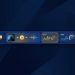 Asztali taskbar szoftvermonitoring widgetekkel: fájlkezelő, keresés, média lejátszó, CPU, GPU és RAM figyeléssel.
