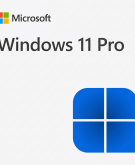 Microsoft Windows 11 Pro operációs rendszer logója és szövege szürke háttéren.