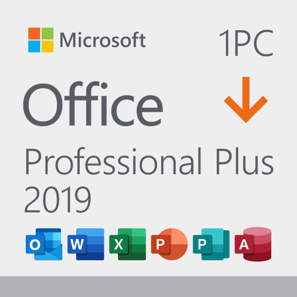 Microsoft Office Professional Plus 2019 licenc egy számítógépre az összes alkalmazással.