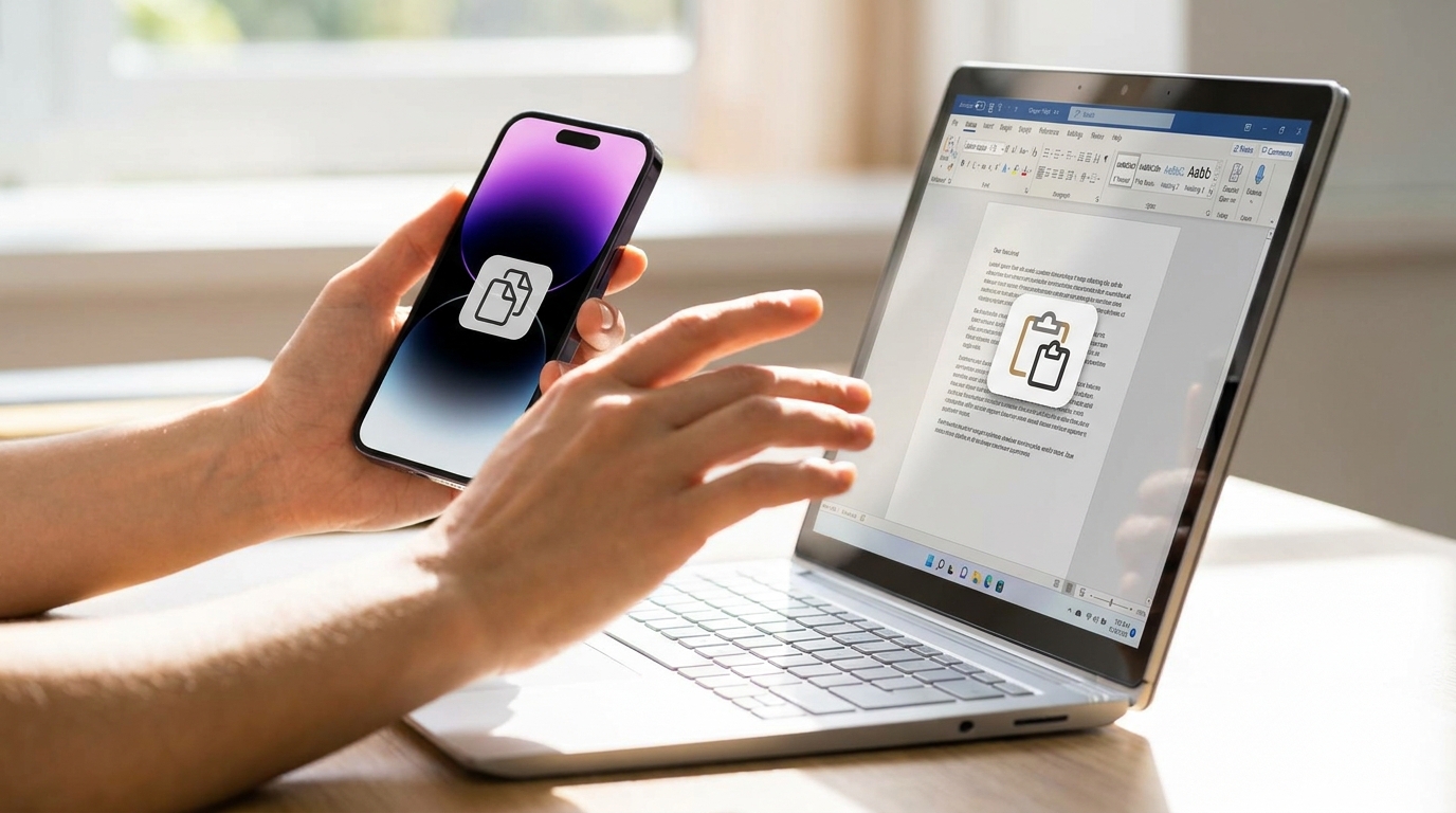 iPhone es Windows PC kozotti vagolap szinkronizalas