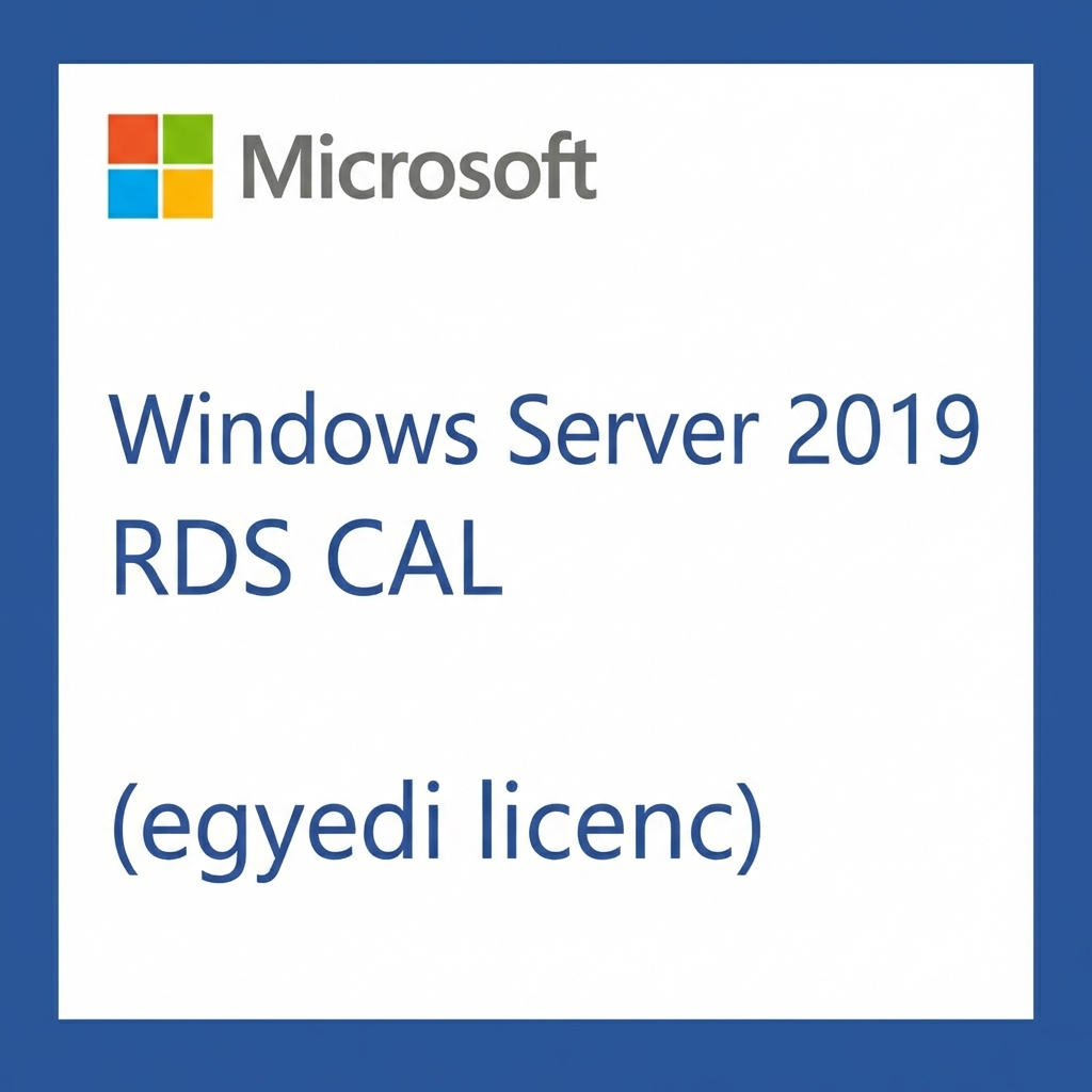 Windows Server 2019 RDS CAL (egyesével) Microsoft Windows Server 2019 RDS CAL egyedi licenc termék képe.