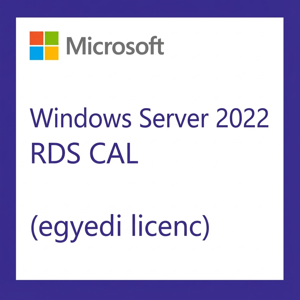 Windows Server 2022 RDS CAL (egyesével) Microsoft Windows Server 2022 RDS CAL egyedi licenc terméke.