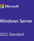 Microsoft Windows Server 2022 Standard logó és termékcím kék háttéren
