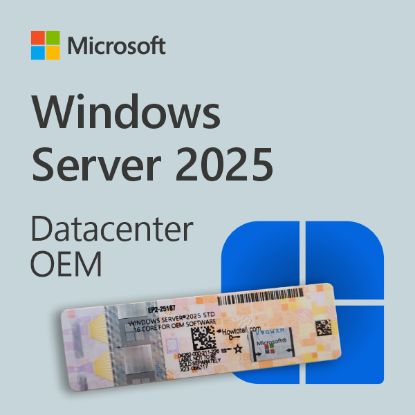 Windows Server 2025 Datacenter OEM Windows Server 2025 Datacenter OEM licenc Microsoft szoftverrel és aktiválási kulccsal.